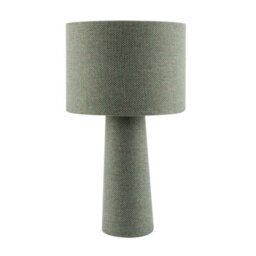 Happy Homewares Forest And Olive Green Jacquard Linen Lamp With Fabric Shade And Base - thumbnail 1