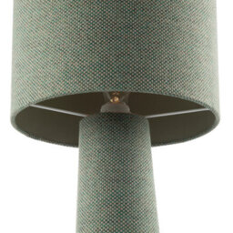 Happy Homewares Forest And Olive Green Jacquard Linen Lamp With Fabric Shade And Base - thumbnail 4