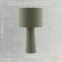 Happy Homewares Forest And Olive Green Jacquard Linen Lamp With Fabric Shade And Base - thumbnail 6