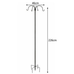 Adjustable Bird Feeder Stand With 4 Hanging Arms - thumbnail 2