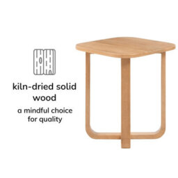 MH London Duchie Solid Wood Side Table Living Room Wooden Side Table Bedside Blonde Natural Side Table - thumbnail 6