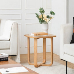 MH London Duchie Solid Wood Side Table Living Room Wooden Side Table Bedside Blonde Natural Side Table - thumbnail 1