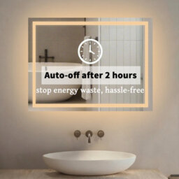 Maerts-E Illuminated Led Bathroom Wall Mirror With Demister 1200X700mm Touch Switch Dimmable 3 Lights - thumbnail 6