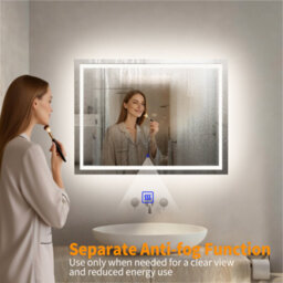 Maerts-E Illuminated Led Bathroom Wall Mirror With Demister 1200X700mm Touch Switch Dimmable 3 Lights - thumbnail 3