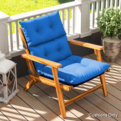Outsunny Adirondack Chair Cushion Rocking Chair Cushion W/ Ties, Blue - image 1