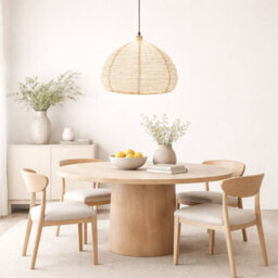 CGC Interiors Cgc Hester Oatmeal Linen Large Round Hand Made Lampshade - thumbnail 5