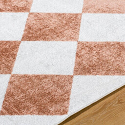 Livabliss Lillian-Washable White Orange Geometric Diamond Pattern Living Dining Rug 160 X 213 Cm Easy Care, Non Shedding - thumbnail 3