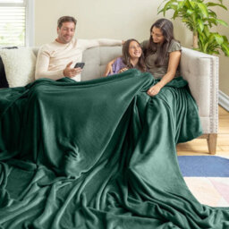 Aspire Homeware Emerald Fleece Throw Blanket, Single (L)150Cm X (W)130Cm - thumbnail 2