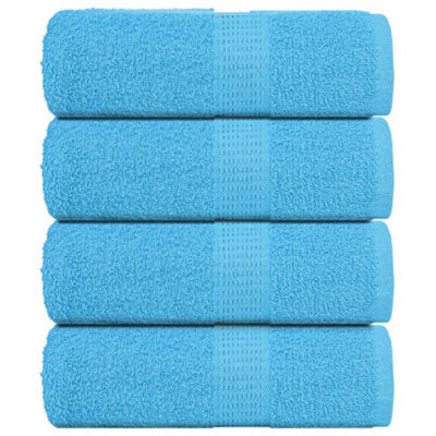 Berkfield Guest Towels 4 Pcs Turquoise 30X50 Cm 360 Gsm 100% Cotton - image 1
