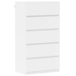 Homcom Bedroom Chest Of Drawers, 5 Drawers Dresser, Drawer Unit, White - thumbnail 2