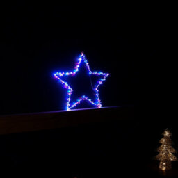 Samuel Alexander 60Cm Light Up Metal Hanging Christmas Star Decoration With 280 Rainbow Leds - thumbnail 3
