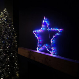 Samuel Alexander 60Cm Light Up Metal Hanging Christmas Star Decoration With 280 Rainbow Leds - thumbnail 8