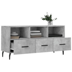 Berkfield Sturdy Tv Cabinet Concrete Grey 102X36X50 Cm Engineered Wood - thumbnail 4