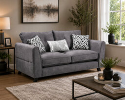 SC FURNITURE LIMITED Grey Fabric 3 Seater & 2 Seater Sofa Suite Ankora - thumbnail 2