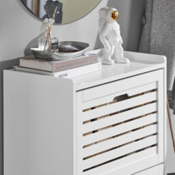 Sobuy Fsr108-W, 3 Drawers Shoe Cabinet Shoe Rack Shoe Storage Cupboard Organizer Unit,white,w55Xd30Xh112 - thumbnail 5