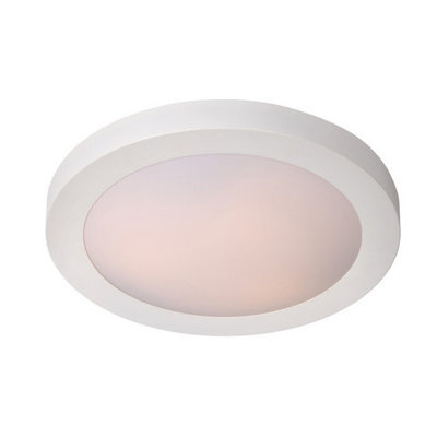 Lucide Fresh Modern Flush Ceiling Light Bathroom 27Cm - 1Xe27 - Ip44 - White - image 1