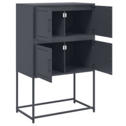 Berkfield Sideboard Anthracite 68.5X38.5X107 Cm Steel - thumbnail 9
