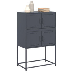 Berkfield Sideboard Anthracite 68.5X38.5X107 Cm Steel - thumbnail 4