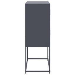 Berkfield Sideboard Anthracite 68.5X38.5X107 Cm Steel - thumbnail 7