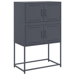 Berkfield Sideboard Anthracite 68.5X38.5X107 Cm Steel - thumbnail 2