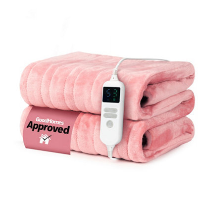 Livivo Electric Heated Fleece Over Blanket With Adjustable Digital Control & Safety Timer - Blush - image 1