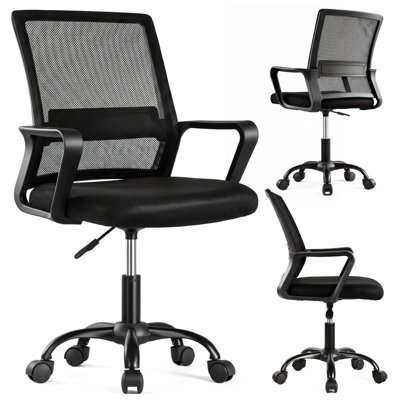 JAJALUYA Office Chair Ergonomic Mesh Swivel Height-Adjustable Computer Chair - image 1