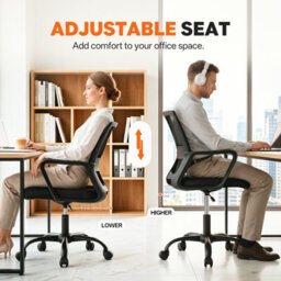 JAJALUYA Office Chair Ergonomic Mesh Swivel Height-Adjustable Computer Chair - thumbnail 6