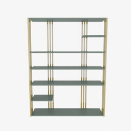 Decorotika Jeni Bookcase Shelving Unit Green & Gold - thumbnail 4