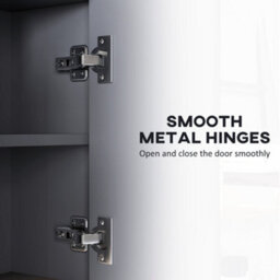 Homcom Bathroom Cabinet Wall Mounted Mirror Storage With Shelves Grey - thumbnail 7