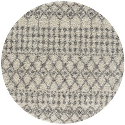 The Rugs Soft Moroccan Diamond Shaggy Rugs And Runners High Pile Ivory And Grey Living Room Kitchen Hallway 1000 - image 1