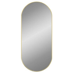 Walplus Gold Wall Mirror 100X45 Cm Oval Vanity Mirror - thumbnail 2