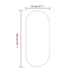 Walplus Gold Wall Mirror 100X45 Cm Oval Vanity Mirror - thumbnail 6