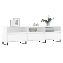 Berkfield Tv Cabinet High Gloss White 150X30X44.5 Cm Engineered Wood - thumbnail 3