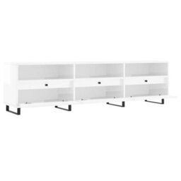 Berkfield Tv Cabinet High Gloss White 150X30X44.5 Cm Engineered Wood - thumbnail 6
