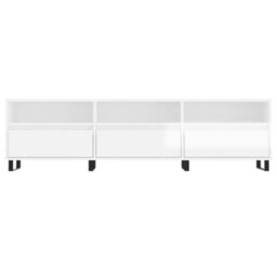 Berkfield Tv Cabinet High Gloss White 150X30X44.5 Cm Engineered Wood - thumbnail 5