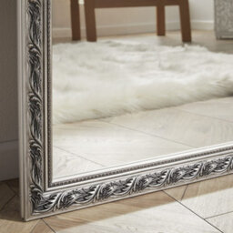 The Online Mirror Shop Leaner Mirror Harlington Rectangular Shape With Silver Frame- H 205Cm X W 140Cm For Hanging In Bedroom Or Living Area, - thumbnail 3