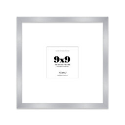 "9X9"" Silver Picture Frame - 9X9"" Square Frame With 6X6"" Mount For 9X9""/6X6"" Pictures Vintage Style Wall Art, 1 Pack" - thumbnail 1