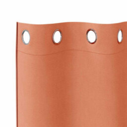 Berkfield Curtains With Curtains 2 Pcs Terracotta 225 X 140 Cm Polyester - thumbnail 4