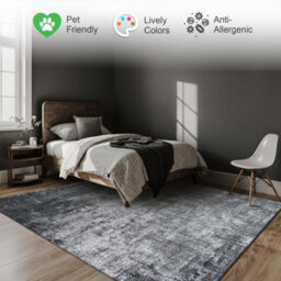Homeart Eton Abstract Area Rug Super Soft & Durable Woven Carpet With Modern Artistic Design Anthracite 200X290 - thumbnail 5