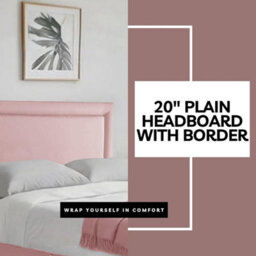 Pink Plush 4Ft6 Double Bed With Matttress  2 Storage Drawers And 20 Inch Plain Borderd Headboard - thumbnail 3
