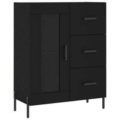 Berkfield Classic Sideboard Black 69.5X34X90 Cm Engineered Wood - image 1