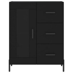 Berkfield Classic Sideboard Black 69.5X34X90 Cm Engineered Wood - thumbnail 5