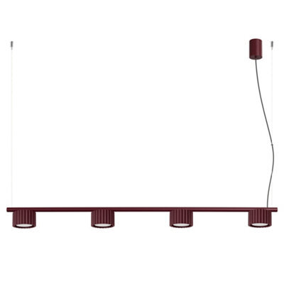 Sollux Lighting Aura Aluminum Burgundy 4 Lights Minimalist Chandeliers - image 1