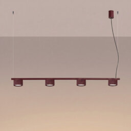 Sollux Lighting Aura Aluminum Burgundy 4 Lights Minimalist Chandeliers - thumbnail 3