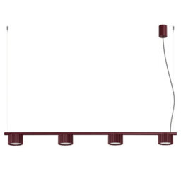 Sollux Lighting Aura Aluminum Burgundy 4 Lights Minimalist Chandeliers - thumbnail 1