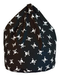 Bean Lazy Cotton Black Pirate Skull And Cross Bones Bean Bag Child Size