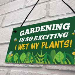 Red Ocean Gardening So Exciting I Wet My Plants Funny Garden Sign For Home Shed Summerhouse Sign Garden Plaque - thumbnail 7