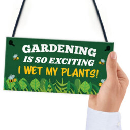 Red Ocean Gardening So Exciting I Wet My Plants Funny Garden Sign For Home Shed Summerhouse Sign Garden Plaque - thumbnail 6
