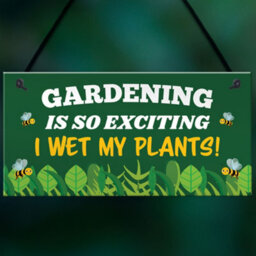 Red Ocean Gardening So Exciting I Wet My Plants Funny Garden Sign For Home Shed Summerhouse Sign Garden Plaque - thumbnail 5
