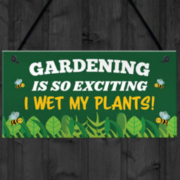 Red Ocean Gardening So Exciting I Wet My Plants Funny Garden Sign For Home Shed Summerhouse Sign Garden Plaque - thumbnail 4